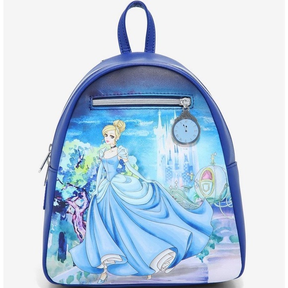 Loungefly Handbags - NWT Disney Cinderella Illustration Castle Steps Mini Backpack. Smoke free home.